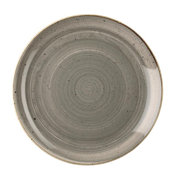 Churchill Stonecast Round Coupe Plate Peppercorn Grey 165mm