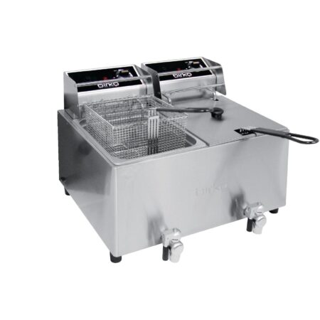 Birko Double Pan Bench Top Fryer 2 x 8Ltr 1001004