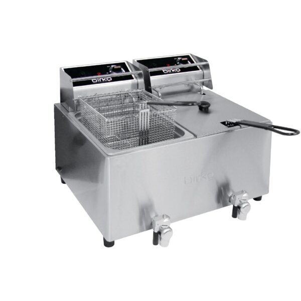 Birko Double Pan Bench Top Fryer 2 x 8Ltr 1001004