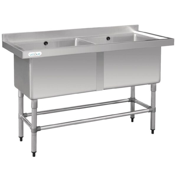 Vogue Stainless Steel Deep Pot Double Sink