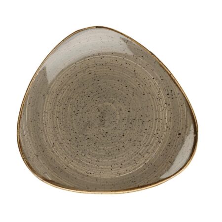 Churchill Stonecast Peppercorn Grey Triangular Plate 192mm