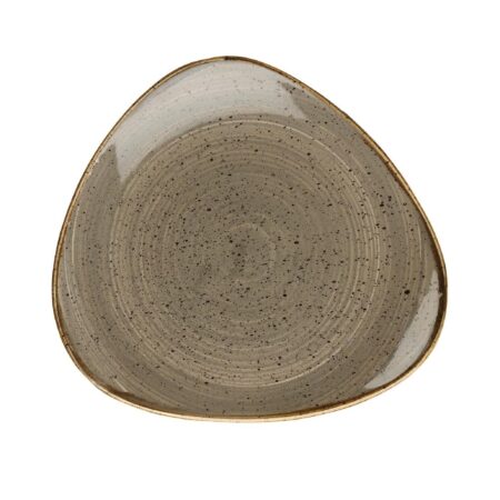 Churchill Stonecast Peppercorn Grey Triangular Plate 229mm