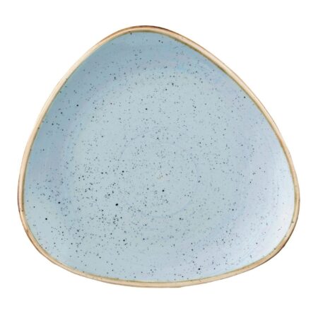 Churchill Stonecast Duck Egg Blue Triangular Plate 229mm