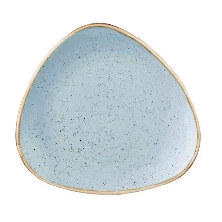 Churchill Stonecast Duck Egg Blue Triangular Plate 265mm