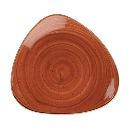 Churchill Stonecast Spiced Orange Triangular Plate 192mm