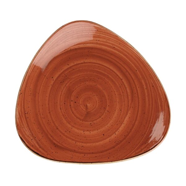 Churchill Stonecast Spiced Orange Triangular Plate 192mm