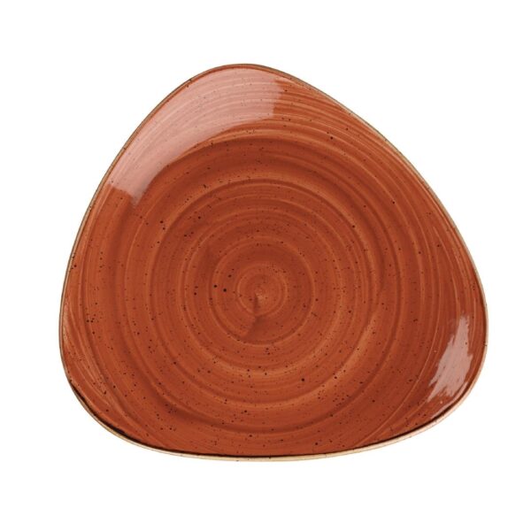 Churchill Stonecast Spiced Orange Triangular Plate 229mm