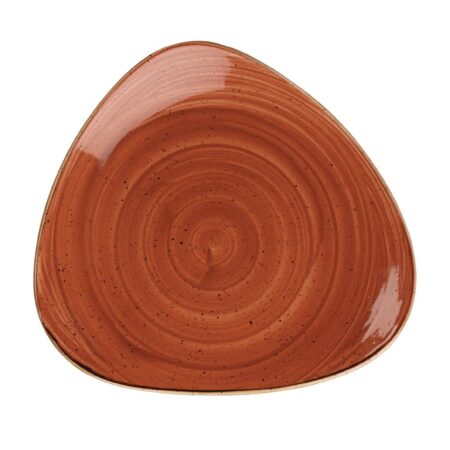 Churchill Stonecast Spiced Orange Triangular Plate 265mm