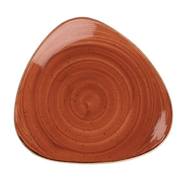 Churchill Stonecast Spiced Orange Triangular Plate 265mm