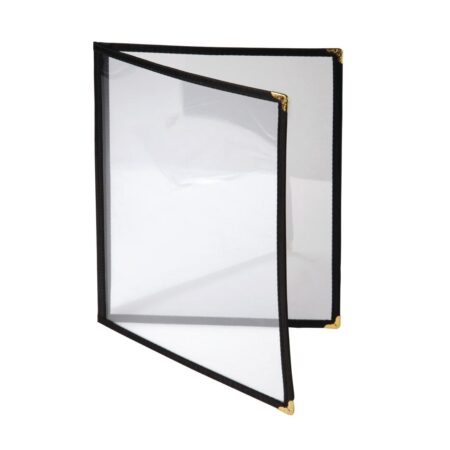 American Style Menu Holder Black 4 Card