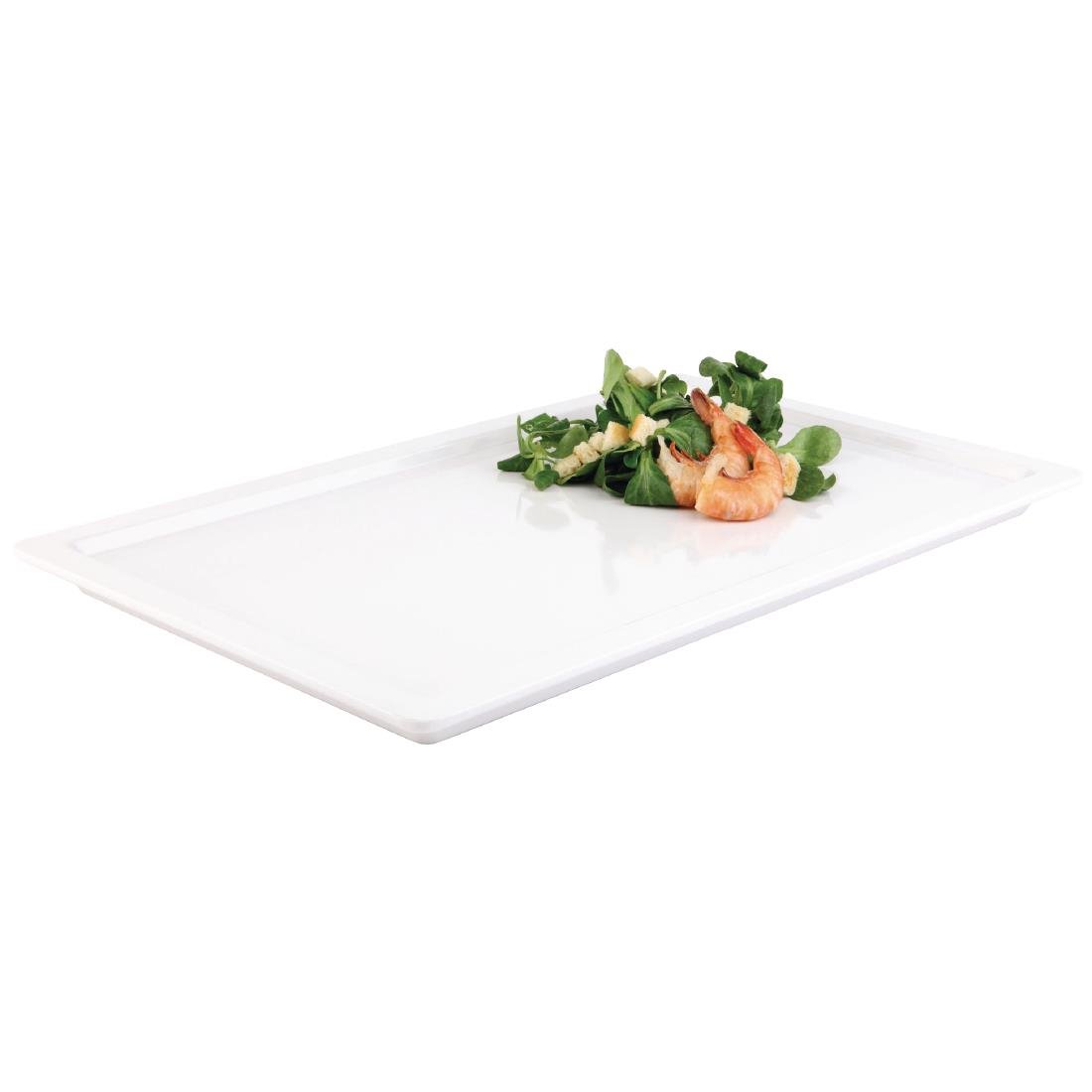 APS Apart Melamine Rectangular White Tray