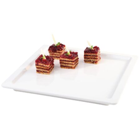 APS Apart Melamine Square White Tray 330 x 330mm