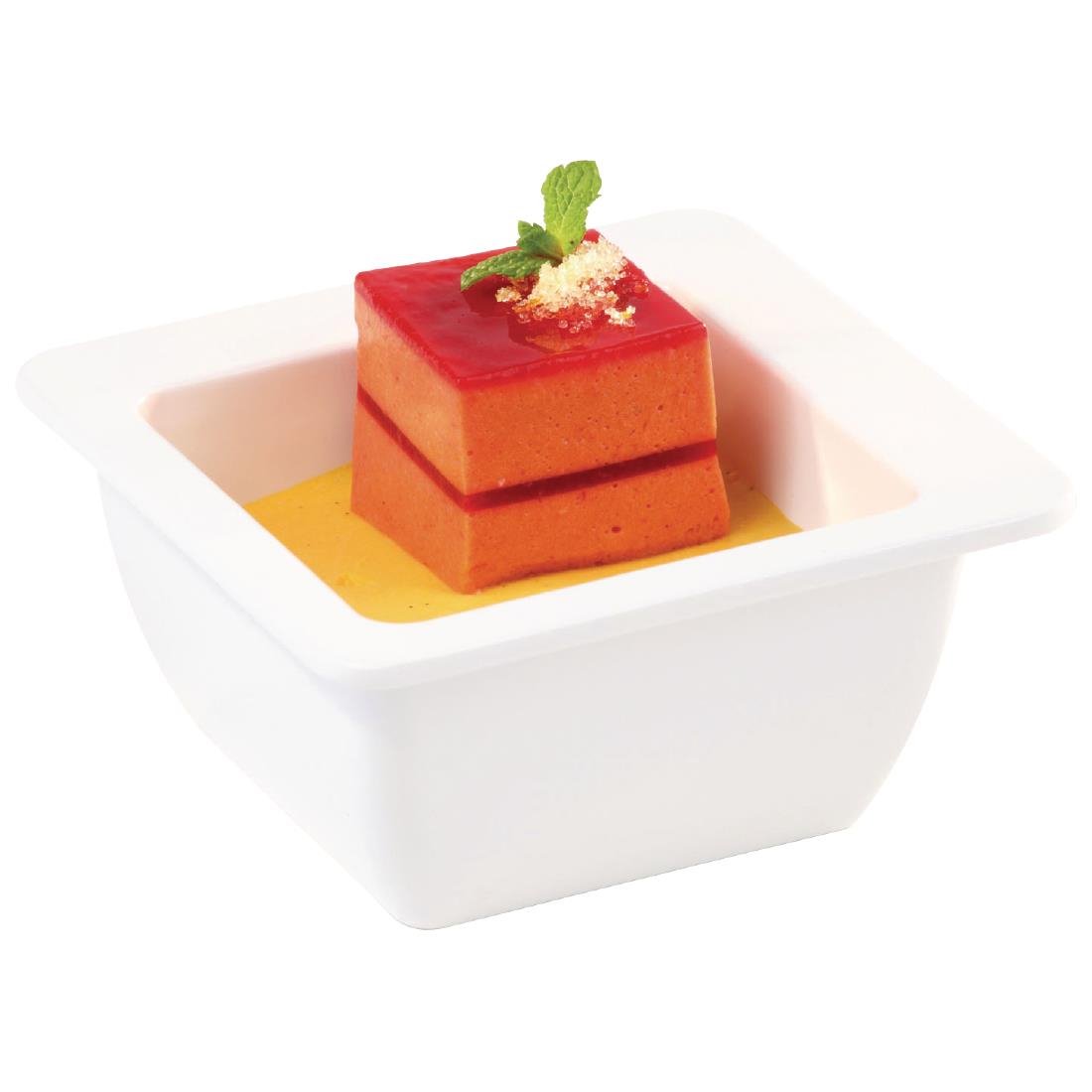 APS Apart Melamine Square White Bowl - 150mm
