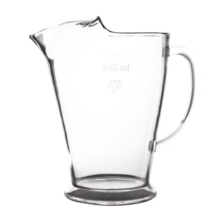 Olympia Ribbed Glass Jugs 1Ltr, GF922