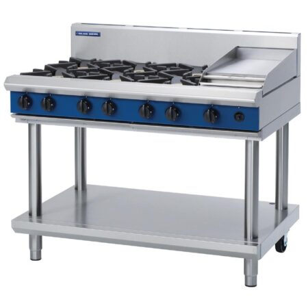 Blue Seal by Moffat Freestanding 6 Burner Natural Gas Cooktop with Griddle Plate G518C-LS