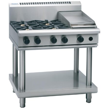 Waldorf by Moffat Freestanding 4 Burner Natural Gas Cooktop with Griddle Plate RN8603G-LS