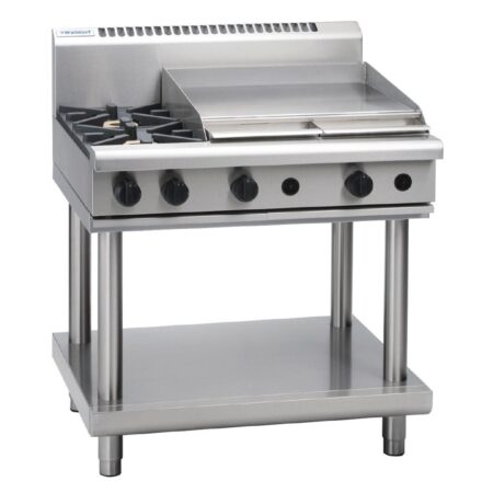 Waldorf by Moffat Freestanding 2 Burner Natural Gas Cooktop with Griddle Plate RN8606G-LS