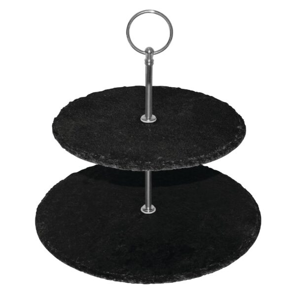 Olympia 2 Tier Slate Afternoon Tea Stand