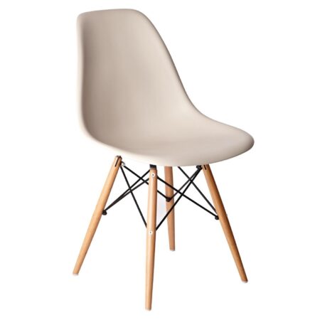 Bolero Beige Polypropylene Replica Eames Chairs (Pack of 2
