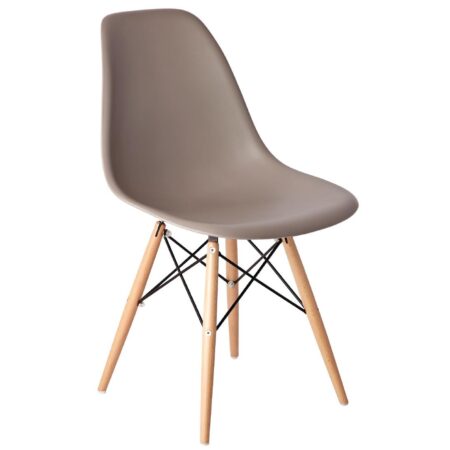 Bolero Coffee Polypropylene Replica Eames Chairs (Pack of 2