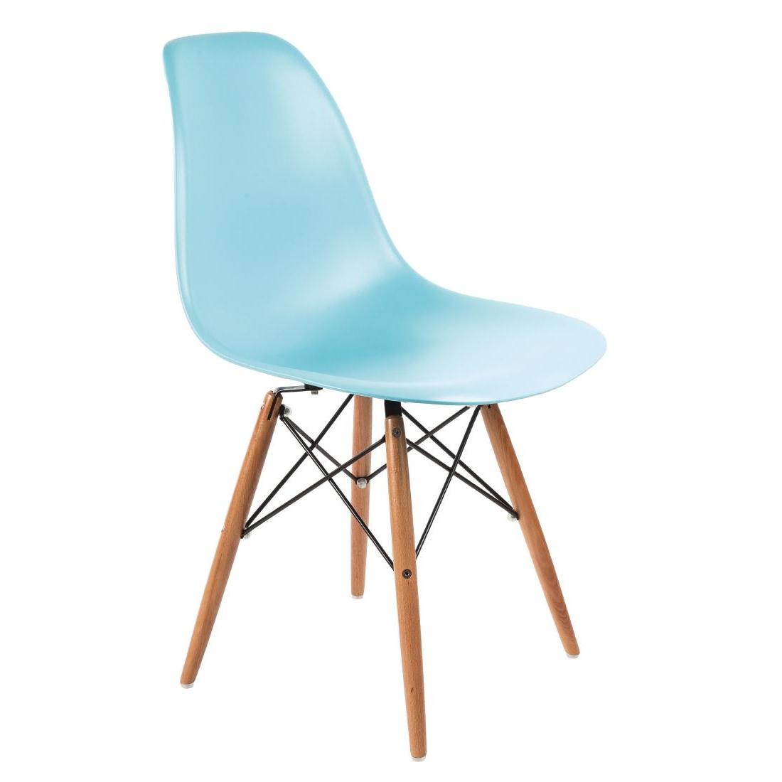 Bolero Ocean Blue Polypropylene Replica Eames Chairs (Pack of 2