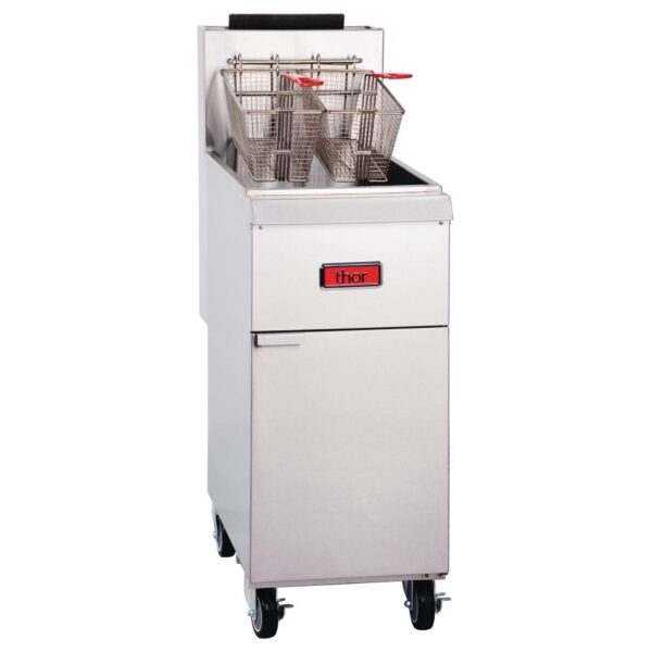 Thor Gas Freestanding Natural Gas Single Pan Double Basket Deep Fryer TR-F45