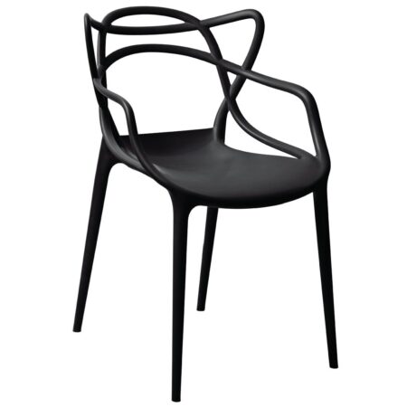 Bolero Spaghetti Style Armchairs Black (Pack of 4