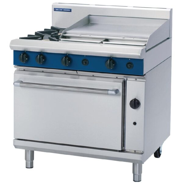 Blue Seal by Moffat 900mm Oven Range with 2 Burners and Griddle Natural Gas G506B