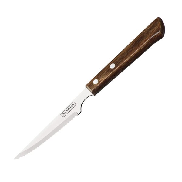 Tramontina Polywood Brown Spanish Steak Knife 100mm (Box 12