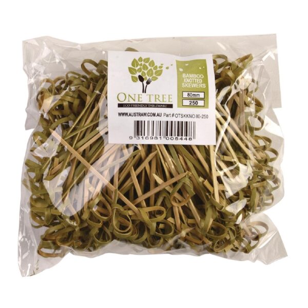 Bamboo Knotted Skewer Pick - 80mm - Pack 250