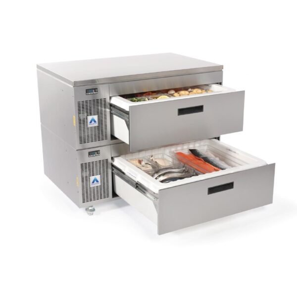 Adande Slimline Refrigeration With Side Engine Double Drawer