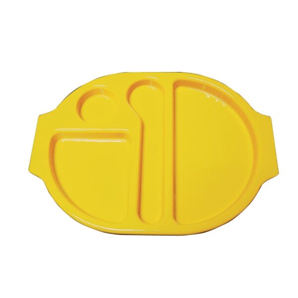 Kristallon Plastic Food Compartment Tray Yellow Large