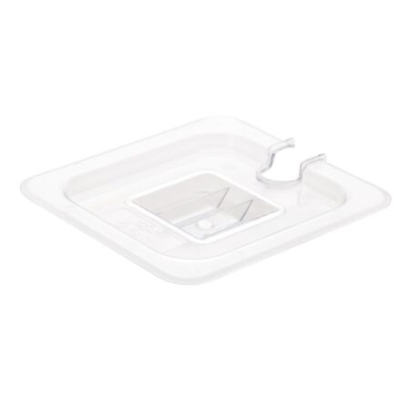 Vogue Polycarbonate 1/6 Gastronorm Lid Notched