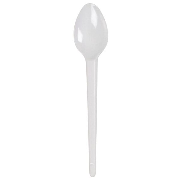 White Plastic Teaspoon